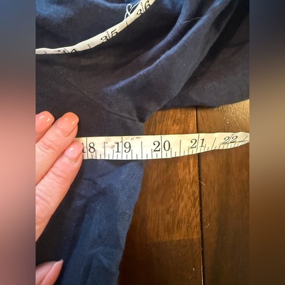 Grace Elements 100% Linen long sleeve blouse roll tab sleeve size 10 - Picture 6 of 7